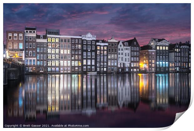 Amsterdam Canals Print by Brett Gasser