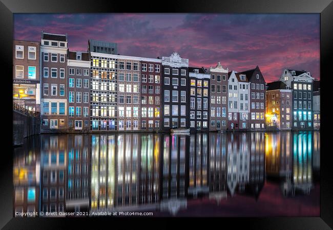 Amsterdam Damrak Framed Print by Brett Gasser