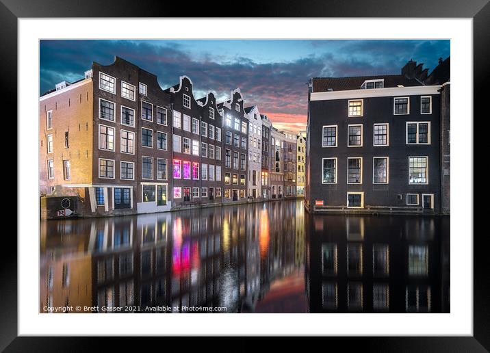 Canals of Amsterdam Framed Mounted Print by Brett Gasser