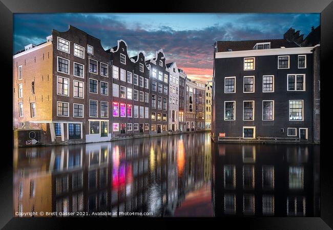 Canals of Amsterdam Framed Print by Brett Gasser