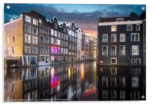 Canals of Amsterdam Acrylic by Brett Gasser