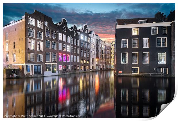 Canals of Amsterdam Print by Brett Gasser