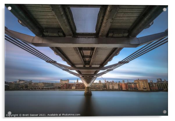 Under Millennium Bridge Acrylic by Brett Gasser