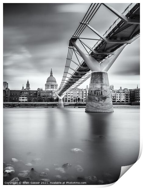 Under Millennium Bridge  Print by Brett Gasser