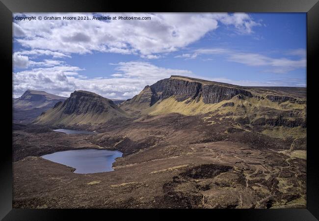 The Quiraing looking south Framed Print by Graham Moore