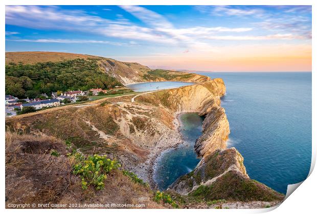 Lulworth Cove Stair Hole Print by Brett Gasser