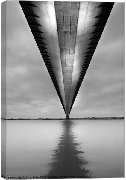 Under the Humber Bridge  Canvas Print by That Foto