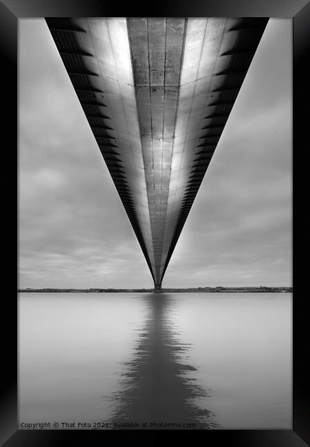 Under the Humber Bridge  Framed Print by That Foto