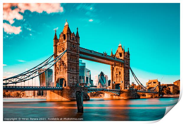 Tower Bridge at Sunset Print by Hiran Perera