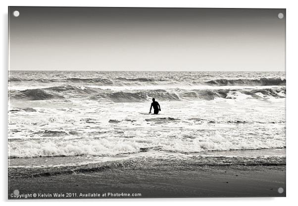 The Lone Surfer Acrylic by Kelvin Futcher 2D Photography