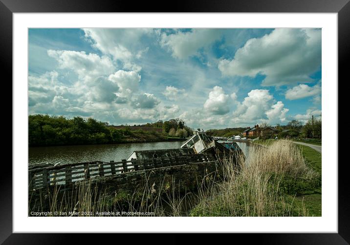 The MV Chica on the River Weaver. Framed Mounted Print by Ian Miller