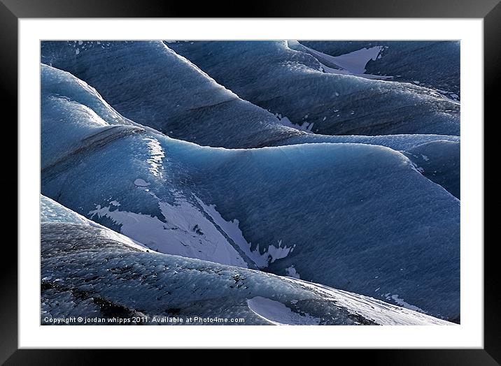Skaftafellsjokul Glacier Framed Mounted Print by jordan whipps