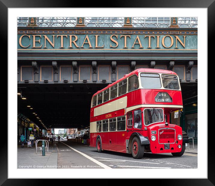 Bristol Lodekka LD6G at Central Station Framed Mounted Print by George Robertson