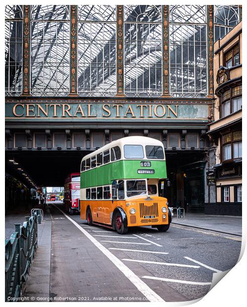 Leyland Titan PD2/24Bus at Central Station  Print by George Robertson