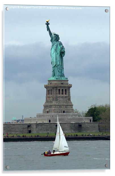 Statue of Liberty Acrylic by Bhagwat Tavri