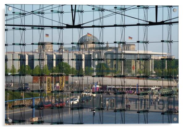 Berlin Hauptbahnhof Acrylic by Mervyn Tyndall