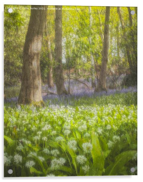 Enchanted Bluebell Forest Acrylic by Aimie Burley