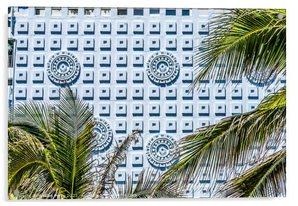 Wall Decorations Building Trees Palm Beach Florida Acrylic by William Perry