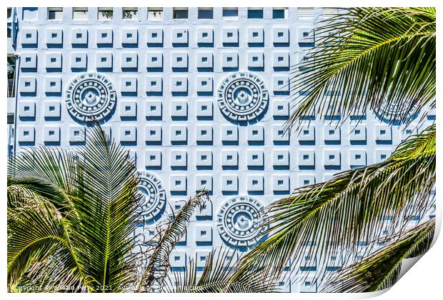 Wall Decorations Building Trees Palm Beach Florida Print by William Perry