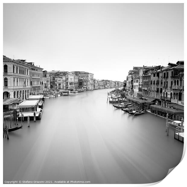 Grand Canal from Rialto bridge, Venice Print by Stefano Orazzini