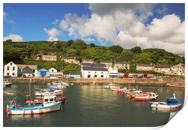 Porthleven Cornwall Harbour Print by Clive Eariss