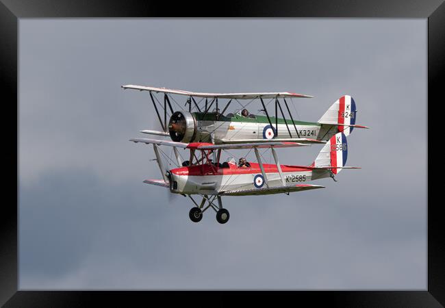DH82 Tiger Moth and Avro 621 Tutor Framed Print by J Biggadike