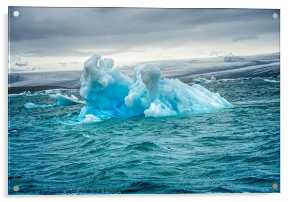 Glacier Lagoon Iceland Acrylic by simon cowan