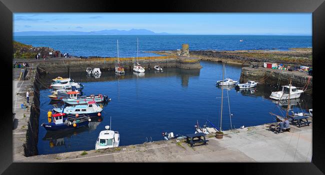 Serene Dunure harbour South Ayrshire, Scotland Framed Print by Allan Durward Photography