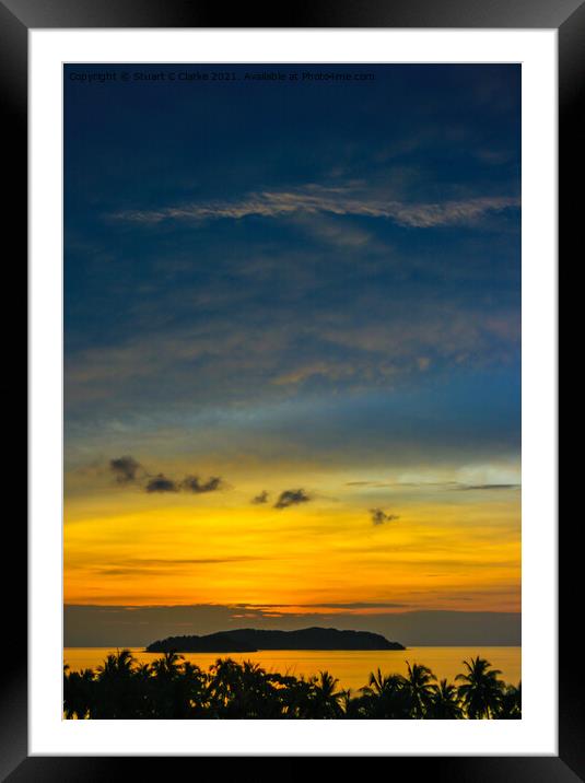 Borneo sunset Framed Mounted Print by Stuart C Clarke