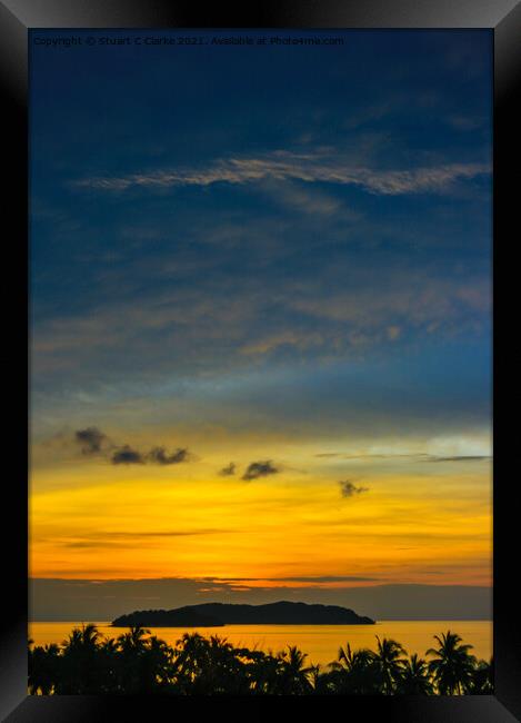Borneo sunset Framed Print by Stuart C Clarke