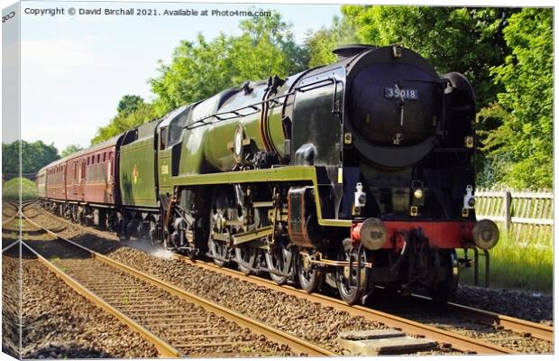 Steam locomotive 35018 British India Line Canvas Print by David Birchall