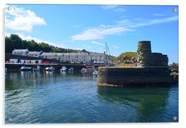 Dunure harbour Acrylic by Allan Durward Photography