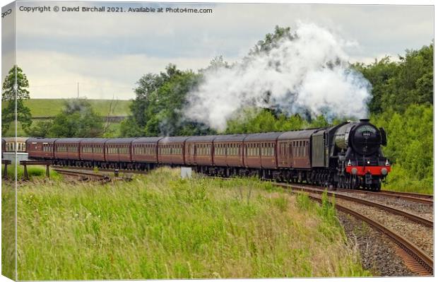 60103 Flying Scotsman approaching Hellifield. Canvas Print by David Birchall