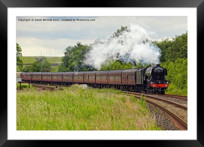 60103 Flying Scotsman approaching Hellifield. Framed Mounted Print by David Birchall