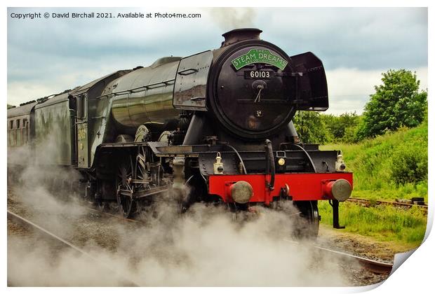 Steam locomotive 60103 Flying Scotsman. Print by David Birchall