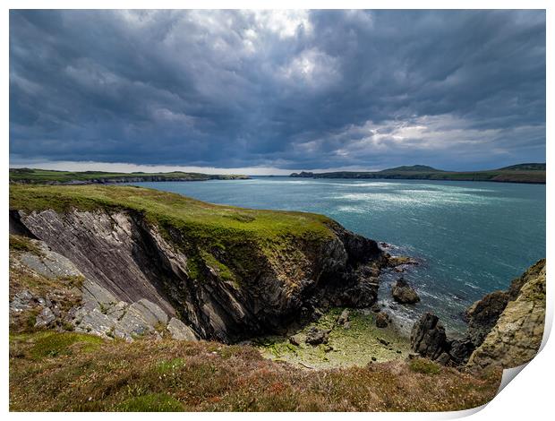 Whitesands, Pembrokeshire - Dramatic Sky. Print by Colin Allen