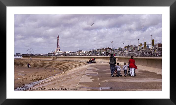 Walk Along the Prom, Blackpool Framed Mounted Print by Ian Miller