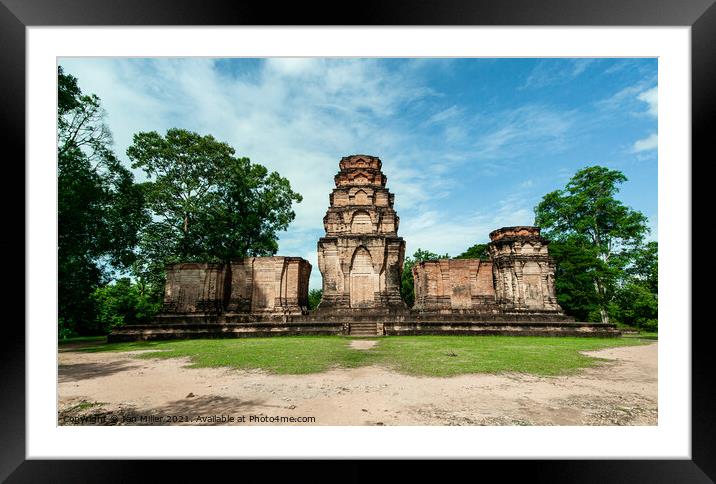Temple at Angkor Framed Mounted Print by Ian Miller