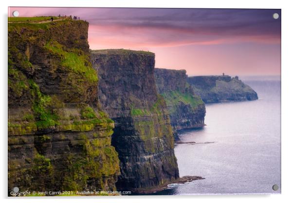 Cliffs of Moher tour, Ireland - 17 Acrylic by Jordi Carrio