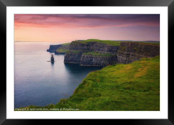 Cliffs of Moher at Blue Hour - C1605 6038 GRACOL Framed Mounted Print by Jordi Carrio