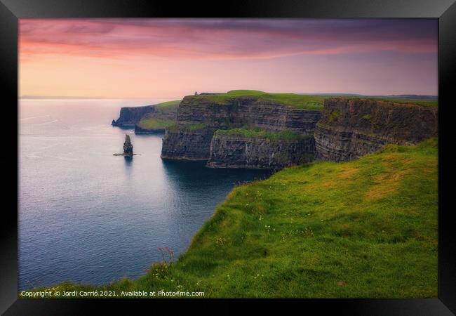 Cliffs of Moher at Blue Hour - C1605 6038 GRACOL Framed Print by Jordi Carrio