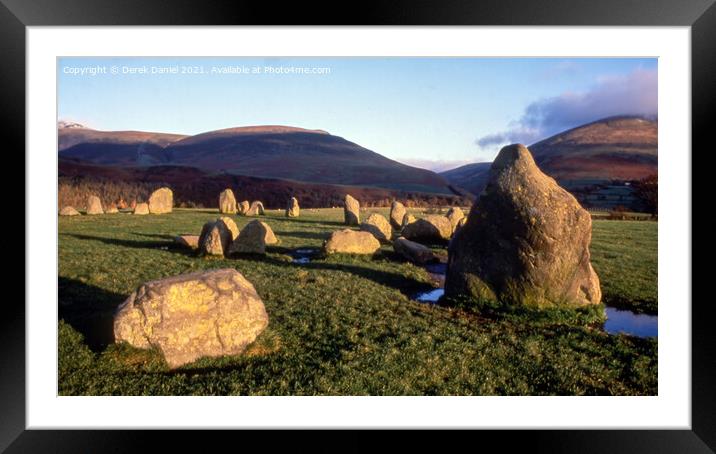 Mystical Castlerigg Stone Circle Framed Mounted Print by Derek Daniel