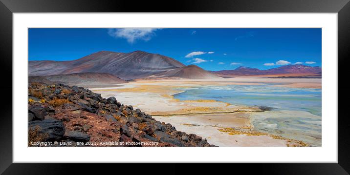 Atacama salt lake Framed Mounted Print by David Hare