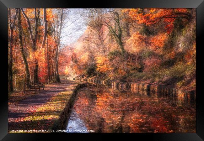 Autumn Kennet And Avon Canal Framed Print by Brett Gasser