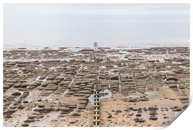Rock pools on Hunstanton beach Print by Jason Wells