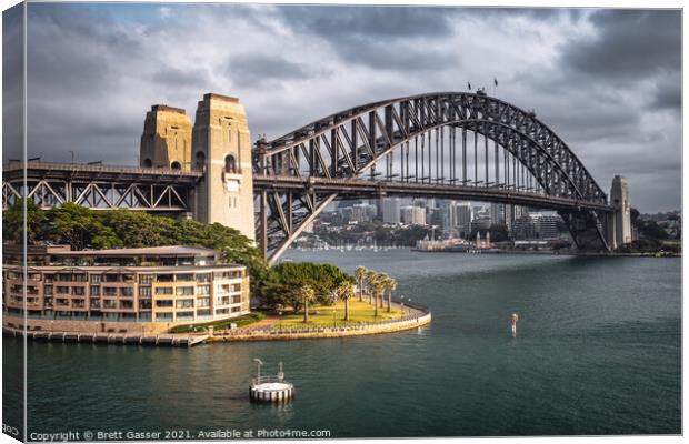 Sydney Harbour Bridge Canvas Print by Brett Gasser