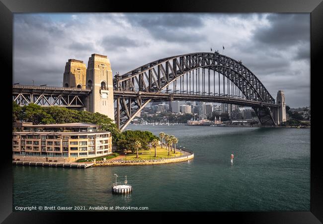 Sydney Harbour Bridge Framed Print by Brett Gasser