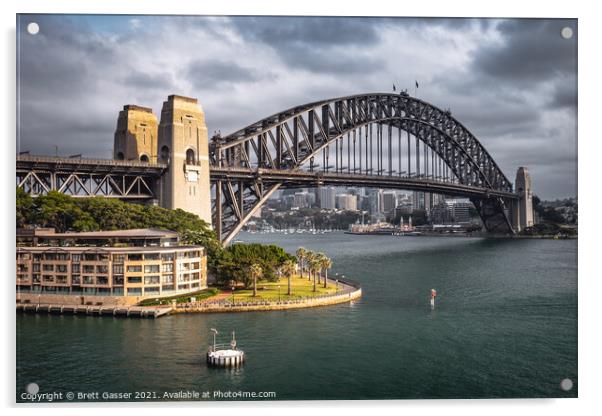 Sydney Harbour Bridge Acrylic by Brett Gasser