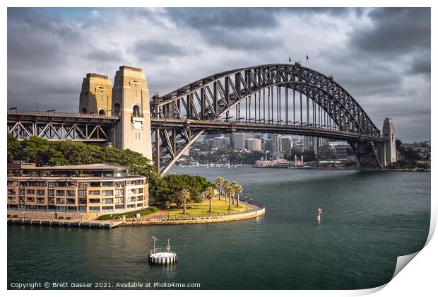 Sydney Harbour Bridge Print by Brett Gasser