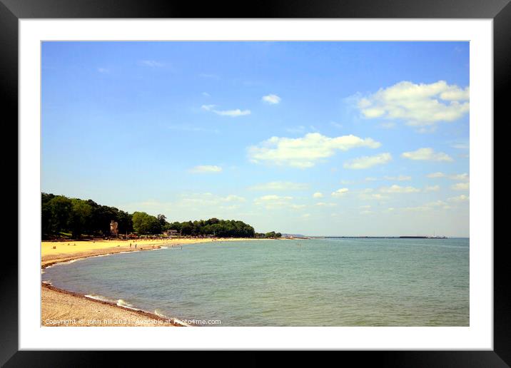 Appley beach and coastline, Ryde, Isle of Wight. Framed Mounted Print by john hill